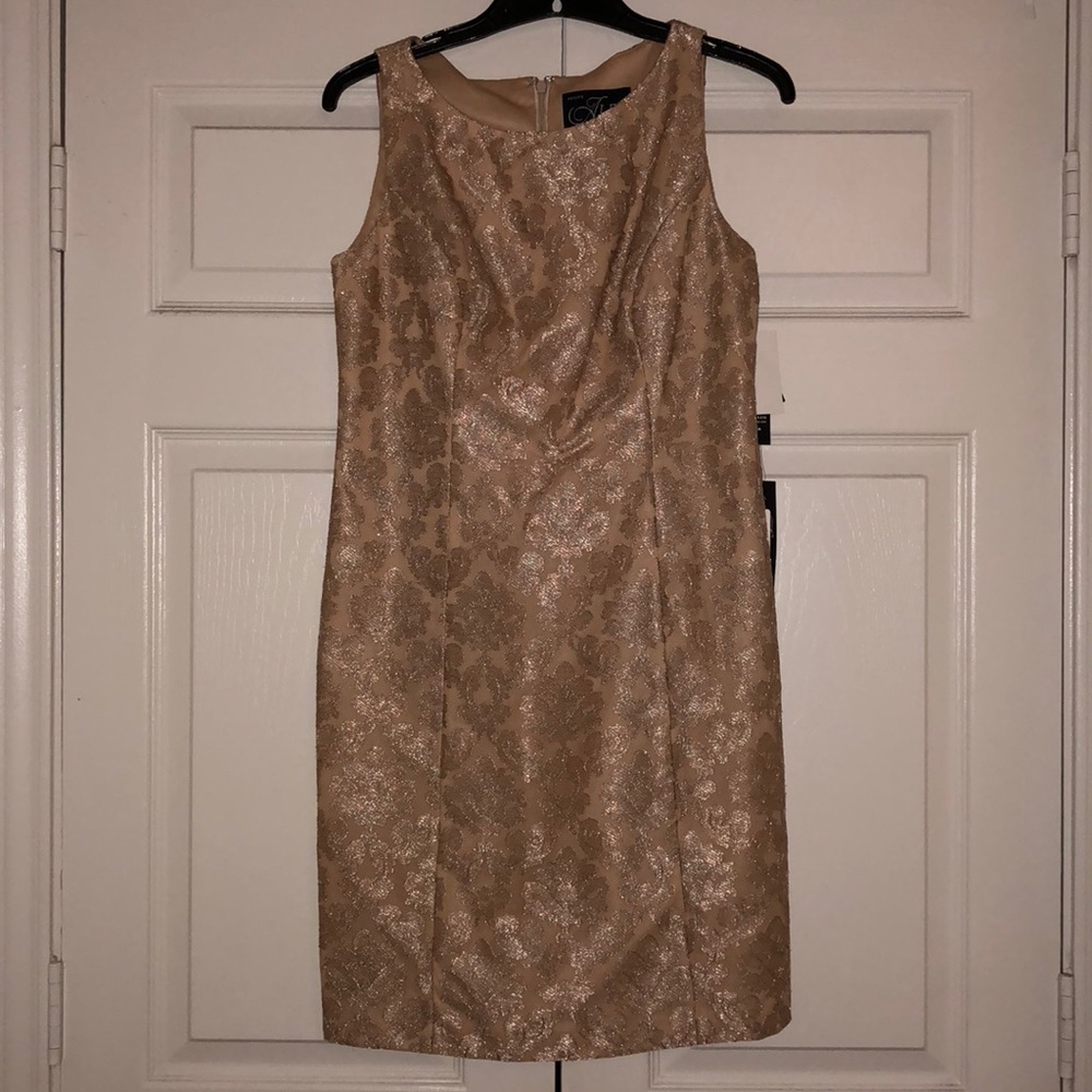 Alex Evenings Petite Cream/Tan Gown- NEVER WORN!!